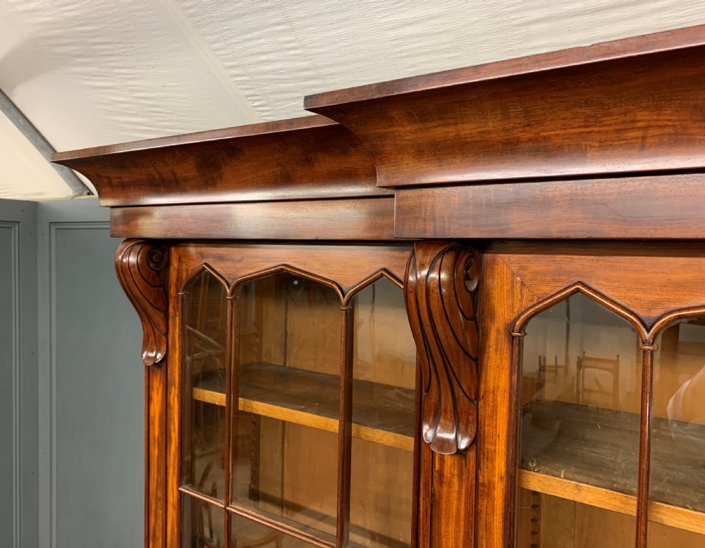 William IV Mahogany Breakfront Library Bookcase View II