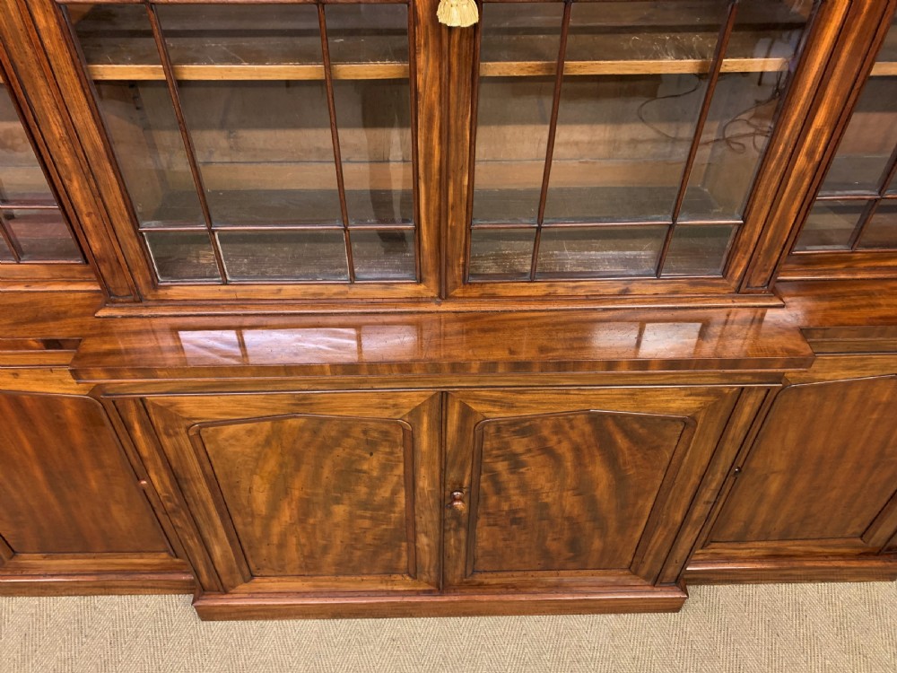William IV Mahogany Breakfront Library Bookcase View III