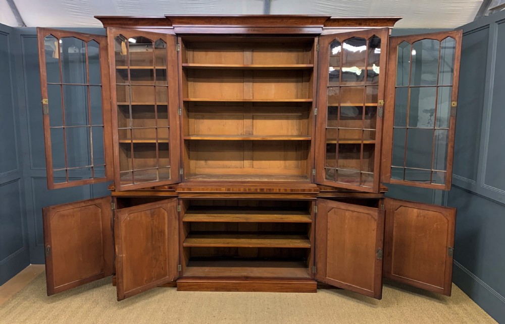 William IV Mahogany Breakfront Library Bookcase View IV