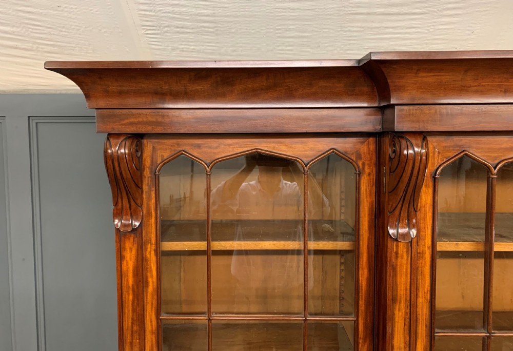 William IV Mahogany Breakfront Library Bookcase View VII