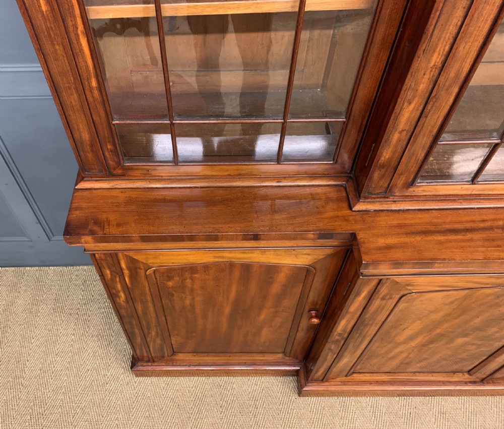 William IV Mahogany Breakfront Library Bookcase View X