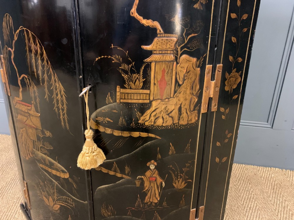 19th Century Chinoiserie Corner Cupboard View III