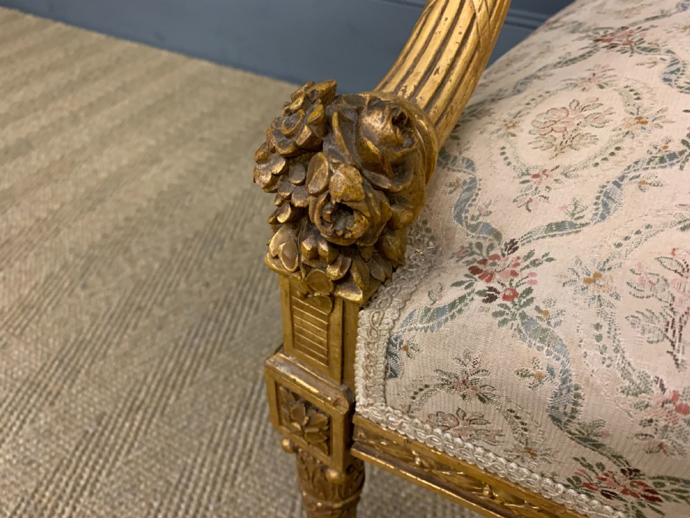 19th Century French Giltwood Settee View III