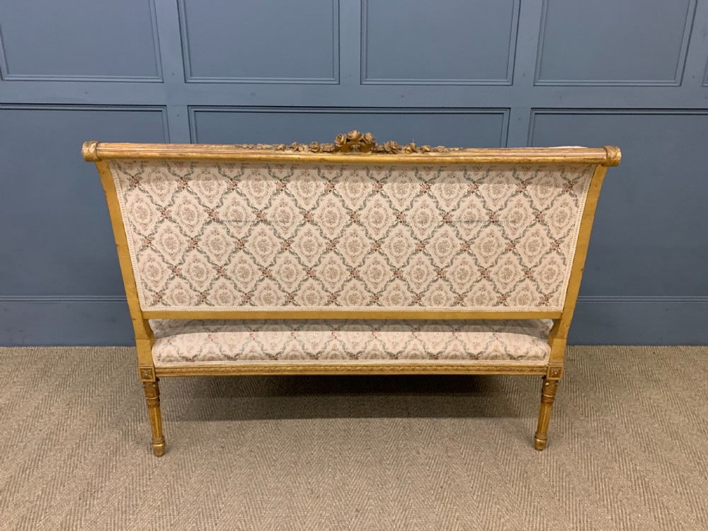 19th Century French Giltwood Settee View V