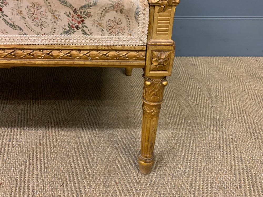 19th Century French Giltwood Settee View IX