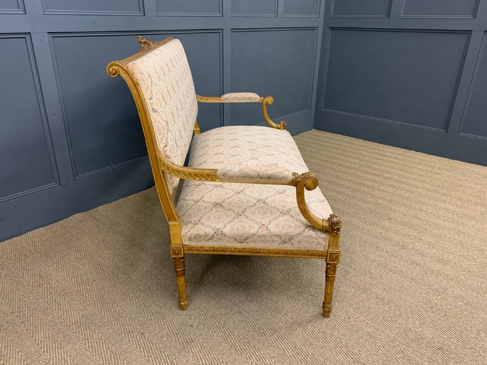 19th Century French Giltwood Settee View XIII