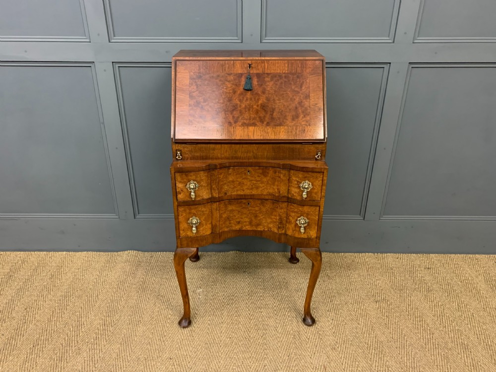 Queen Anne Style Burr Walnut Bureau View II