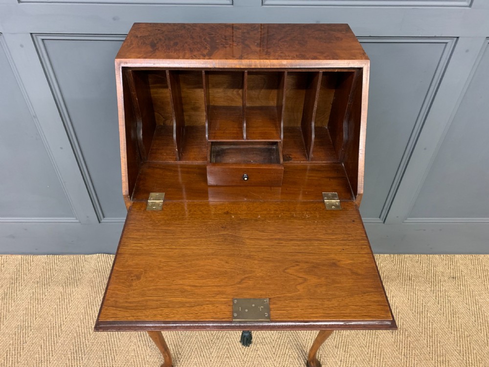 Queen Anne Style Burr Walnut Bureau View IV