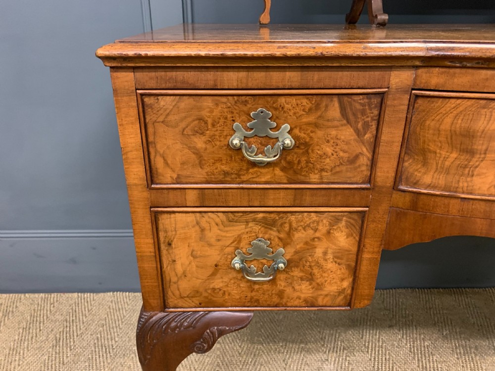 Queen Anne Style Burr Walnut Dressing Table View VIII