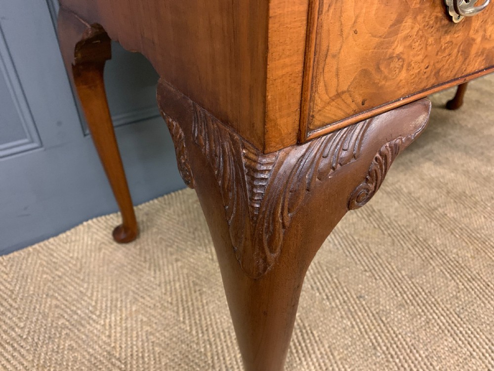 Queen Anne Style Burr Walnut Dressing Table View IX