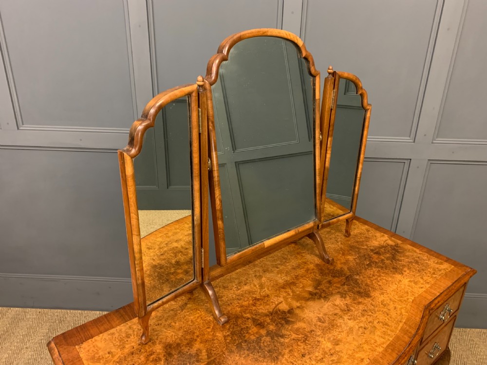 Queen Anne Style Burr Walnut Dressing Table View XII