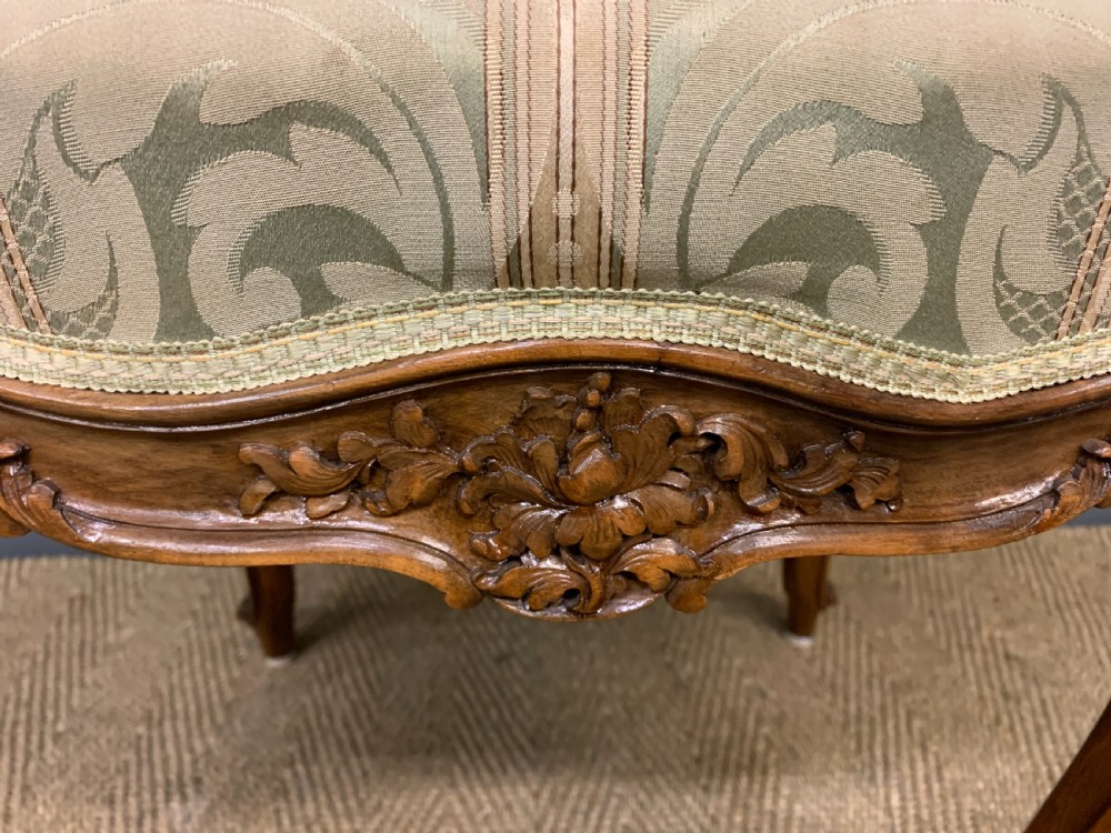 Pair of French Walnut Stools View IV