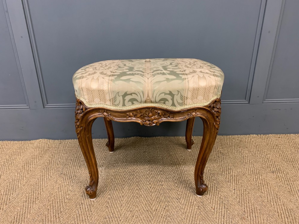 Pair of French Walnut Stools View VIII