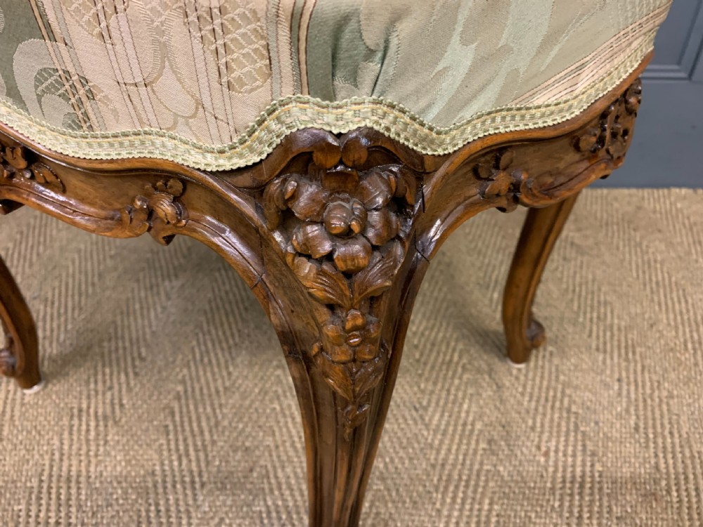 Pair of French Walnut Stools View X