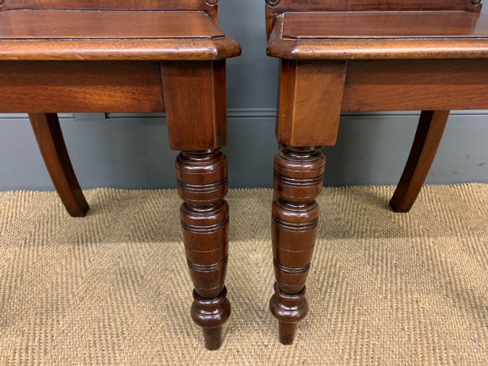 Pair of Victorian Walnut Hall Chairs View IV