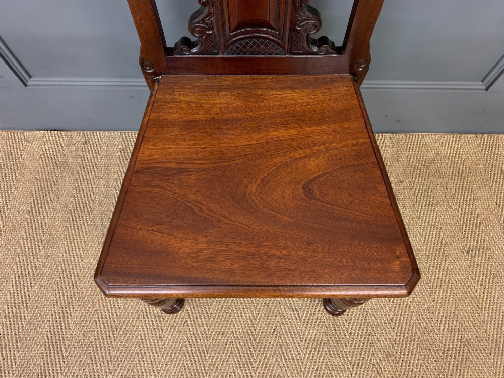 Pair of Victorian Walnut Hall Chairs View IX