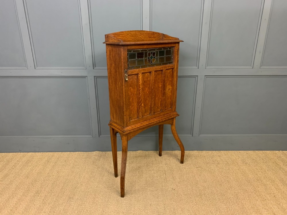 Arts and Crafts Oak Cabinet View X