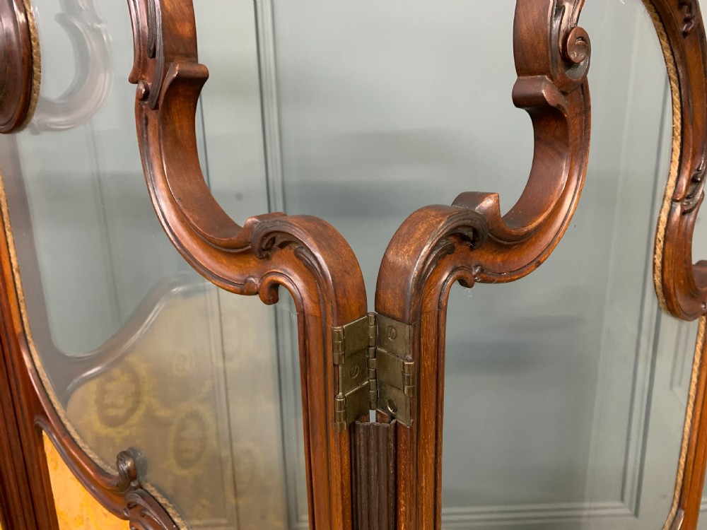 Mahogany 3 Fold Dressing Screen View VIII