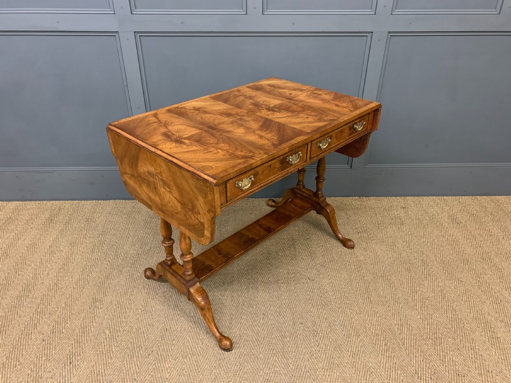 Burr Walnut Sofa Table View IV