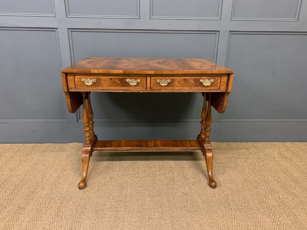 Burr Walnut Sofa Table View VI