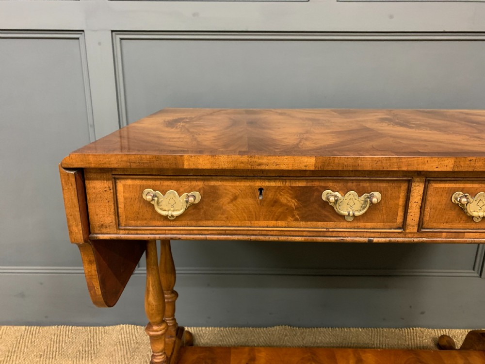 Burr Walnut Sofa Table View VIII