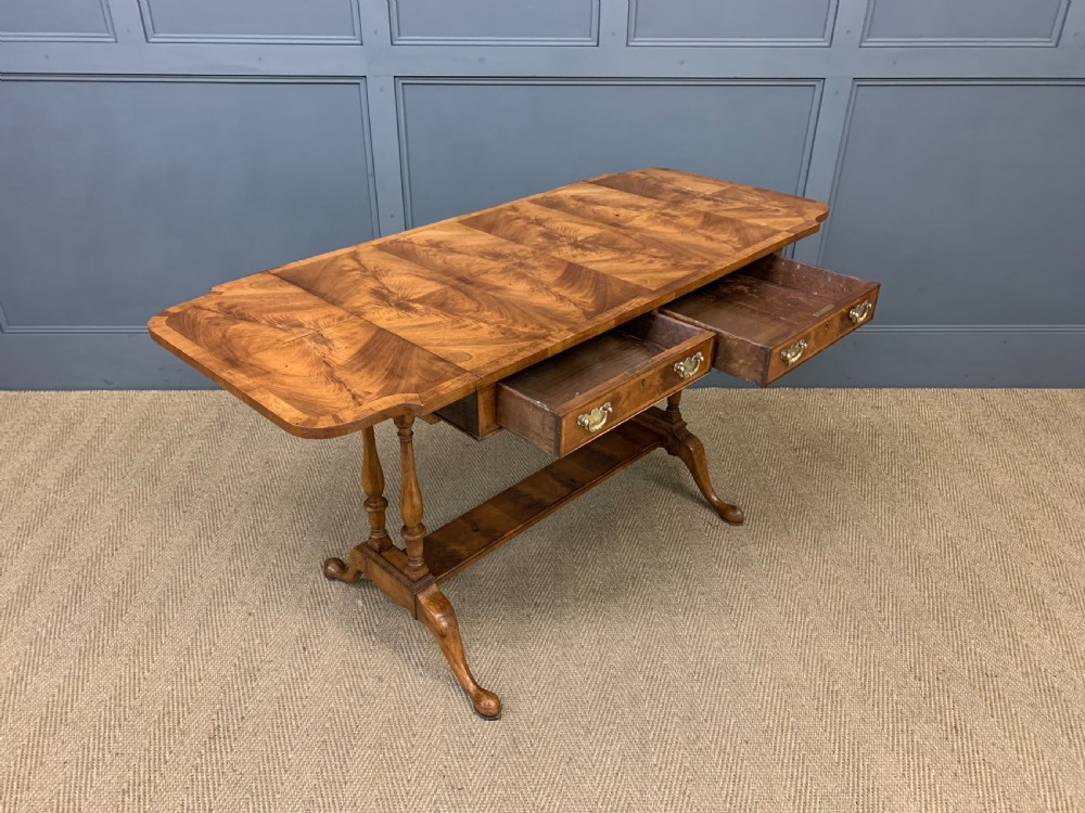 Burr Walnut Sofa Table View XIV