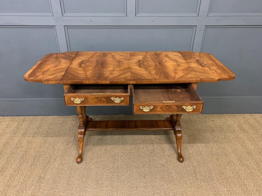Burr Walnut Sofa Table View XV