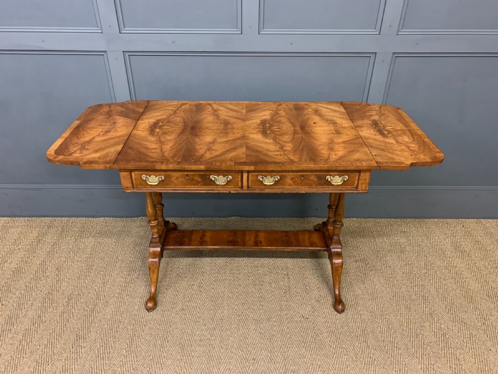 Burr Walnut Sofa Table View XVI
