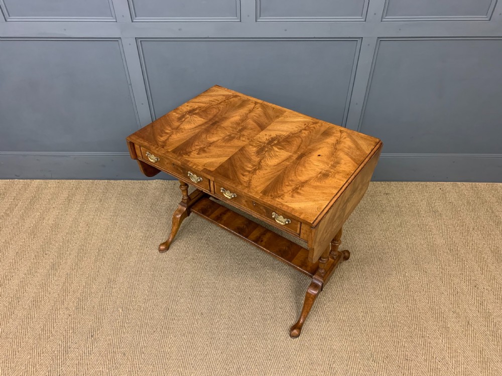 Burr Walnut Sofa Table View XVII