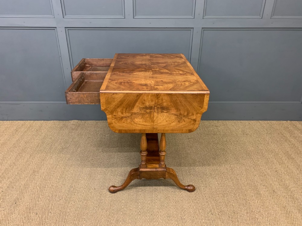 Burr Walnut Sofa Table View XVIII
