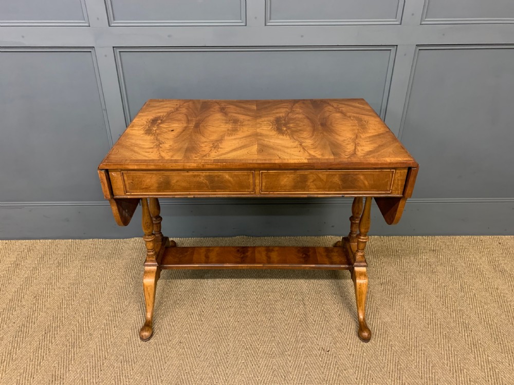 Burr Walnut Sofa Table View XIX