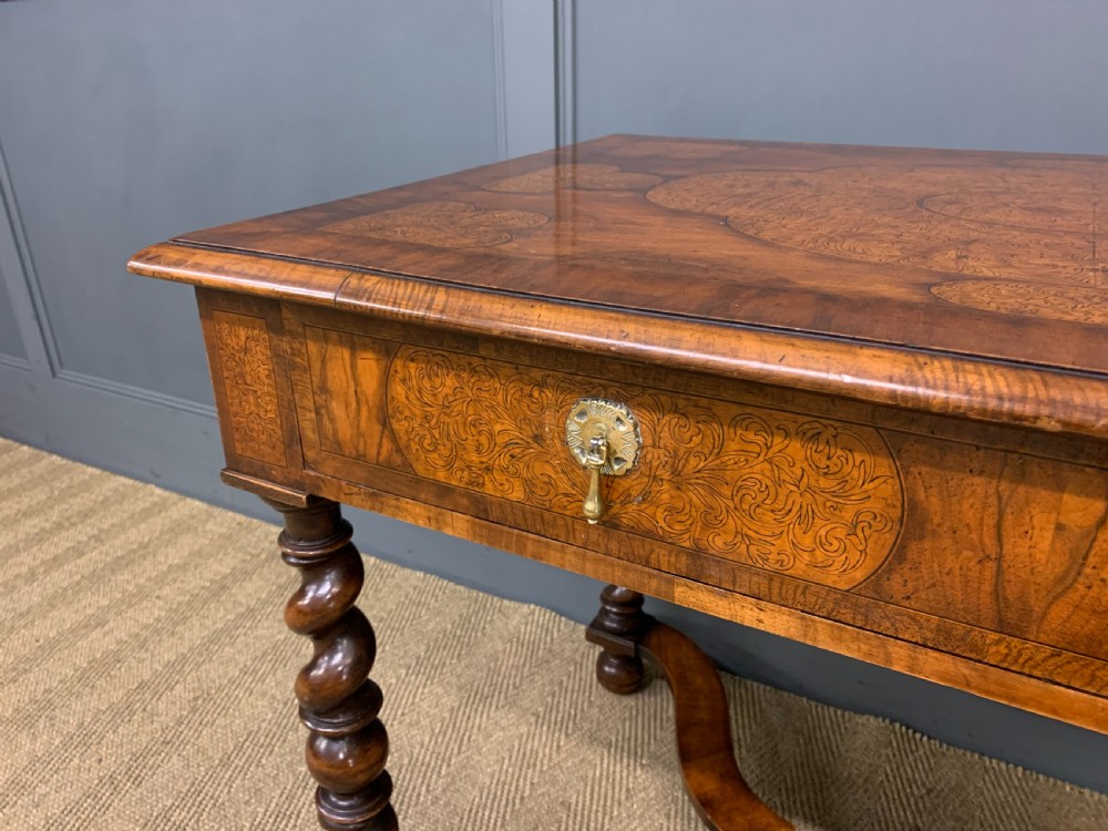 William and Mary Style Burr Walnut Table View IV
