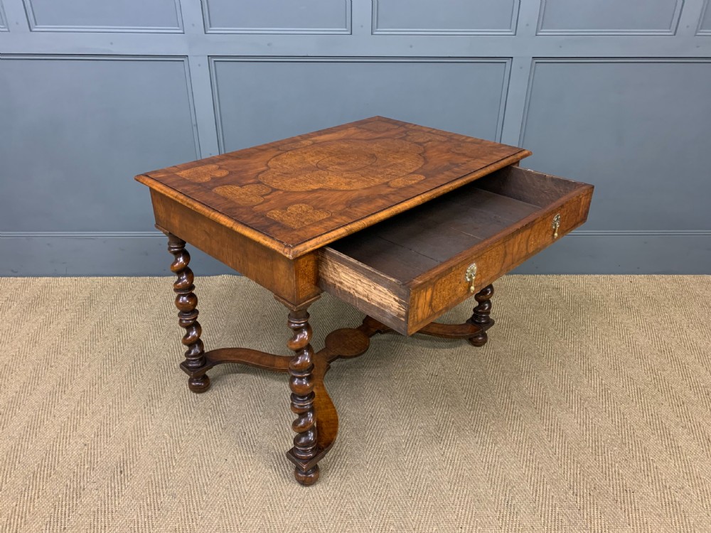 William and Mary Style Burr Walnut Table View V