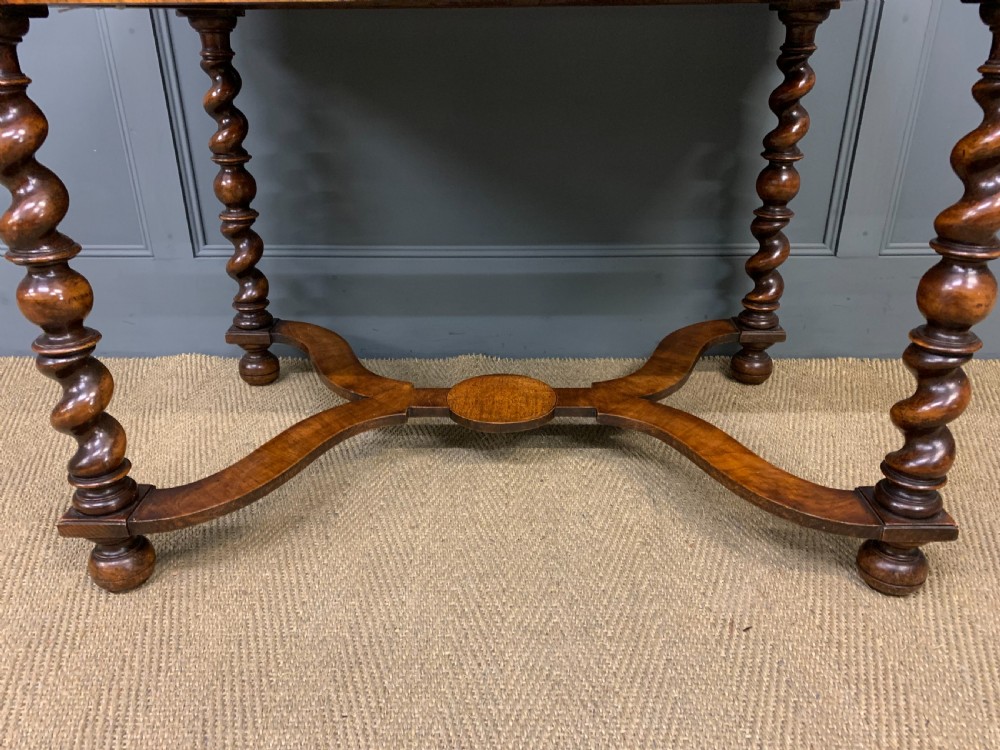William and Mary Style Burr Walnut Table View VI