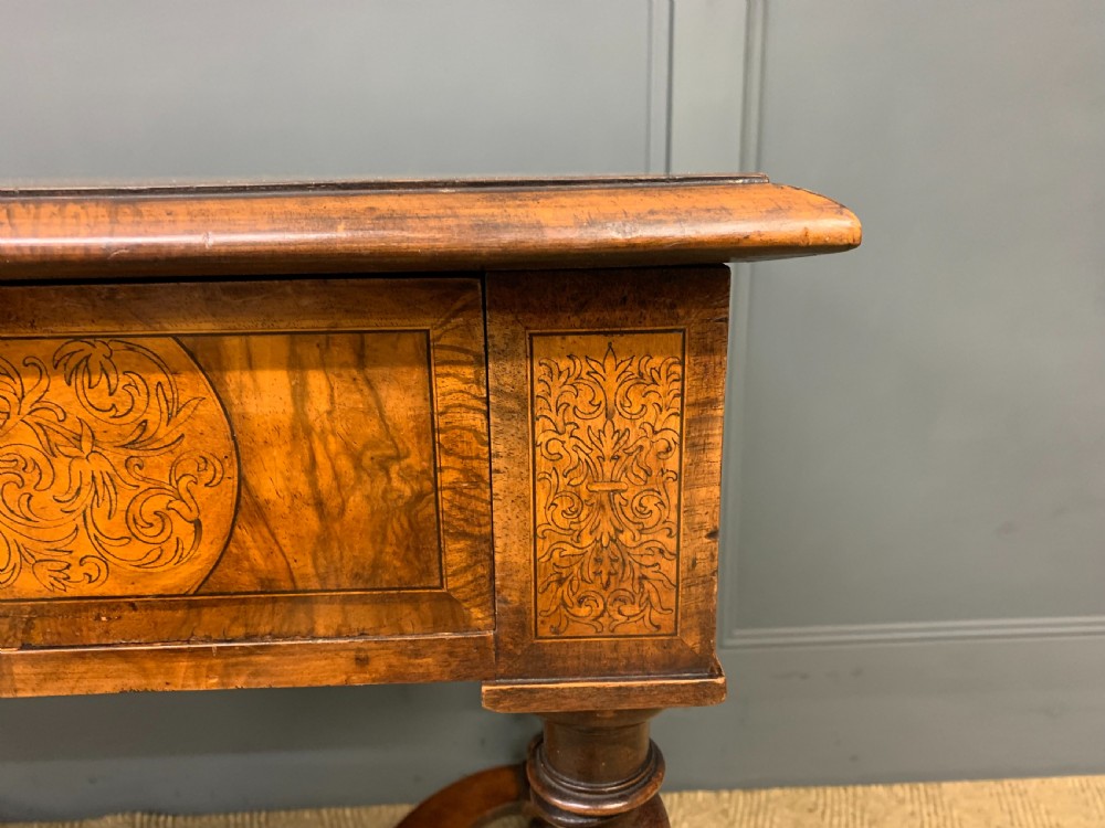 William and Mary Style Burr Walnut Table View XII