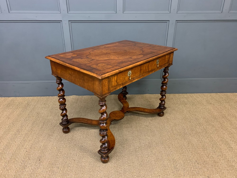 William and Mary Style Burr Walnut Table View XIV