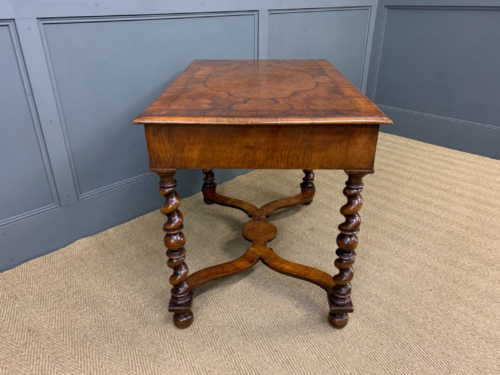 William and Mary Style Burr Walnut Table View XV