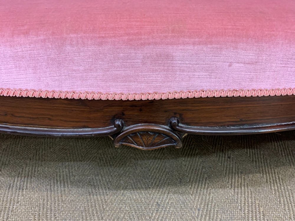 Large Victorian Carved Rosewood Settee View XI