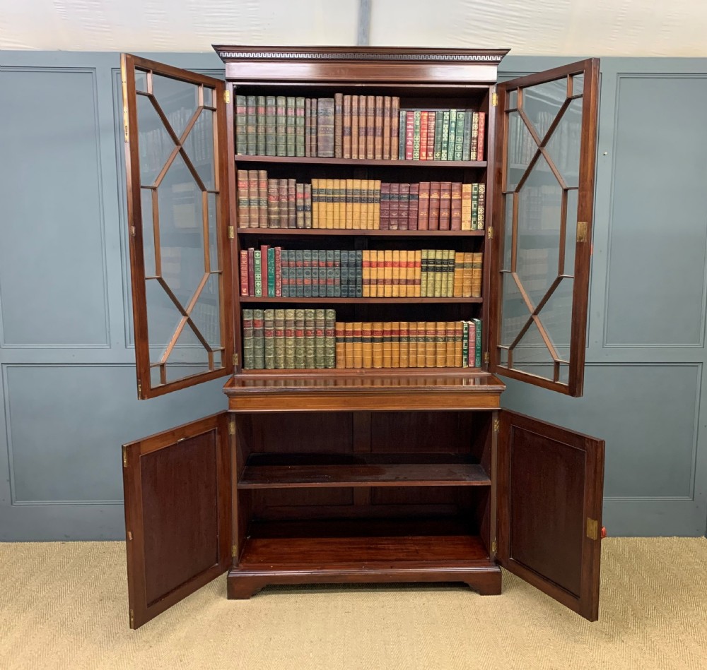 Edwardian Inlaid Mahogany Bookcase View II