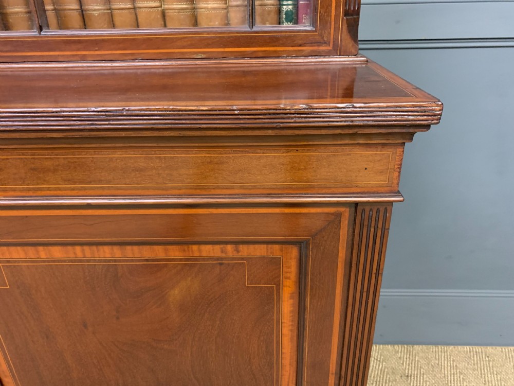 Edwardian Inlaid Mahogany Bookcase View IX