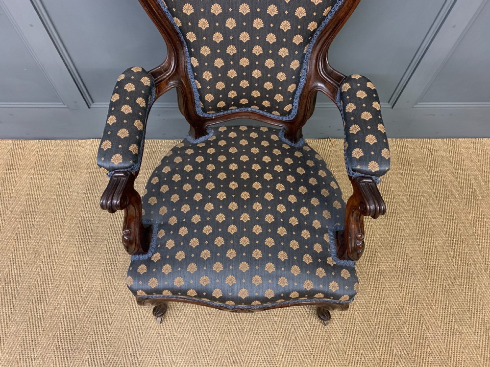 Pair of 19th Century French Rosewood Armchairs View VIII