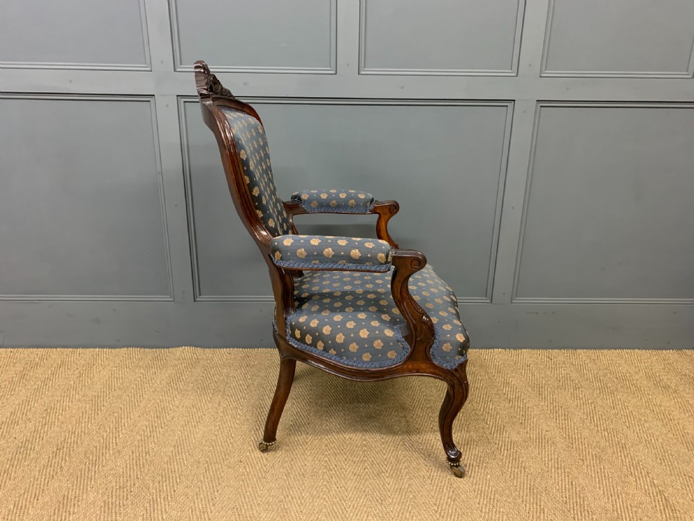 Pair of 19th Century French Rosewood Armchairs View XIV