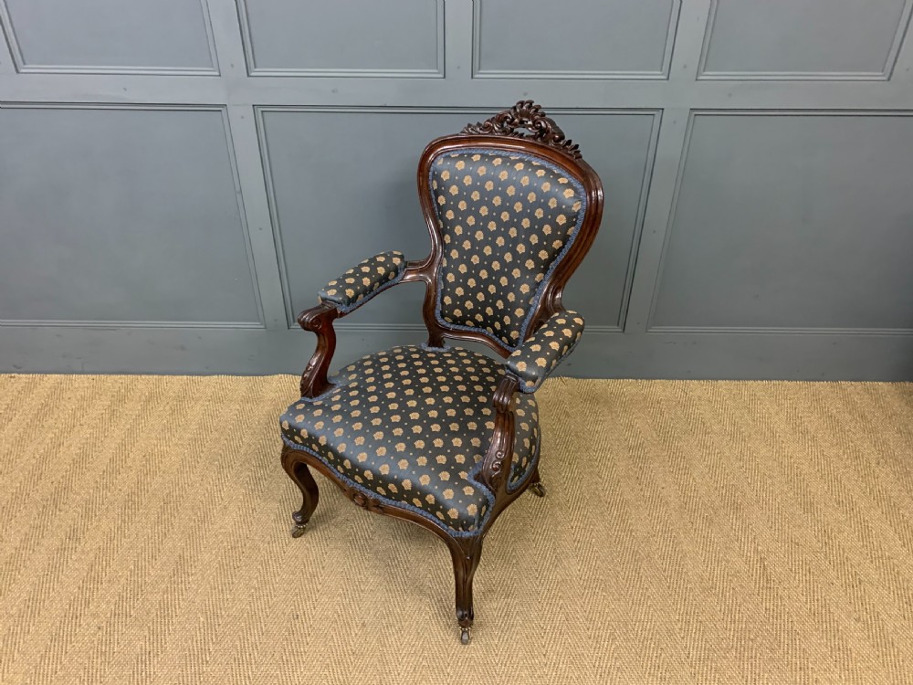 Pair of 19th Century French Rosewood Armchairs View XVI