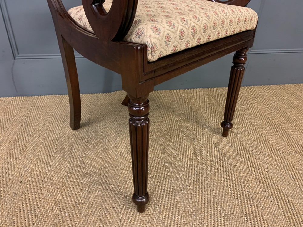 Pair of Regency Mahogany Scroll Armchairs View XIV