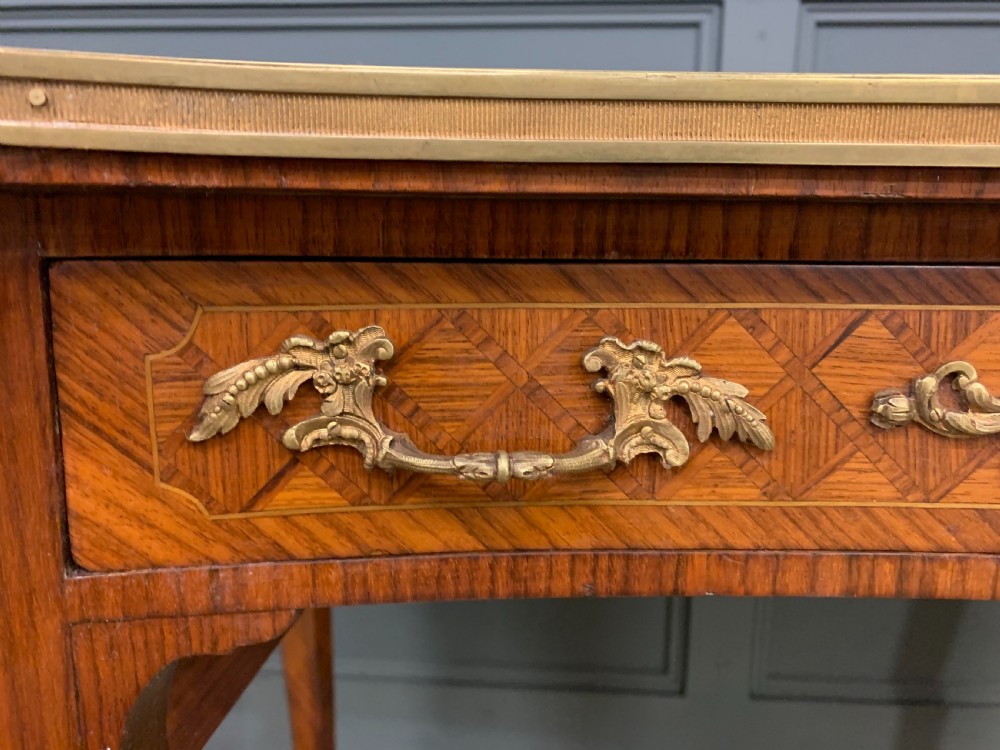 French Kingwood Parquetry Kidney Shaped Desk  View IX
