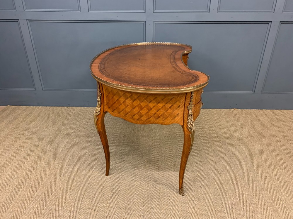 French Kingwood Parquetry Kidney Shaped Desk  View XVII