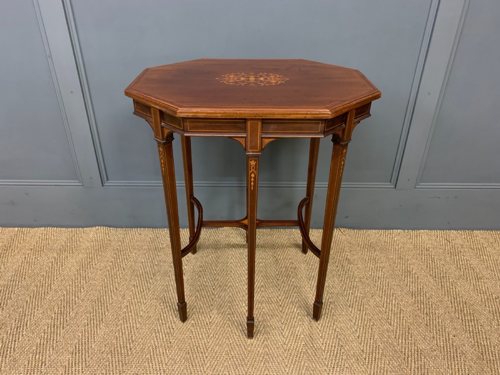Edwardian Inlaid Mahogany Occasional Table View VI