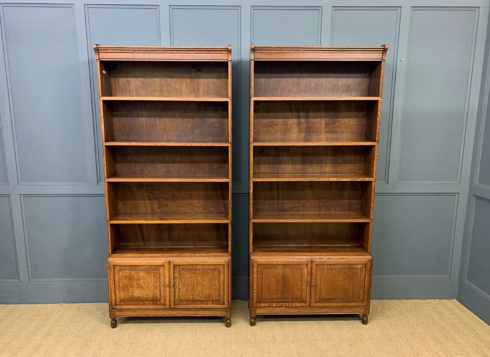 Pair of 6 Section Oak Stacking Bookcases View V