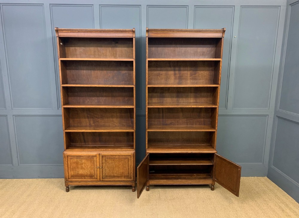 Pair of 6 Section Oak Stacking Bookcases View VI