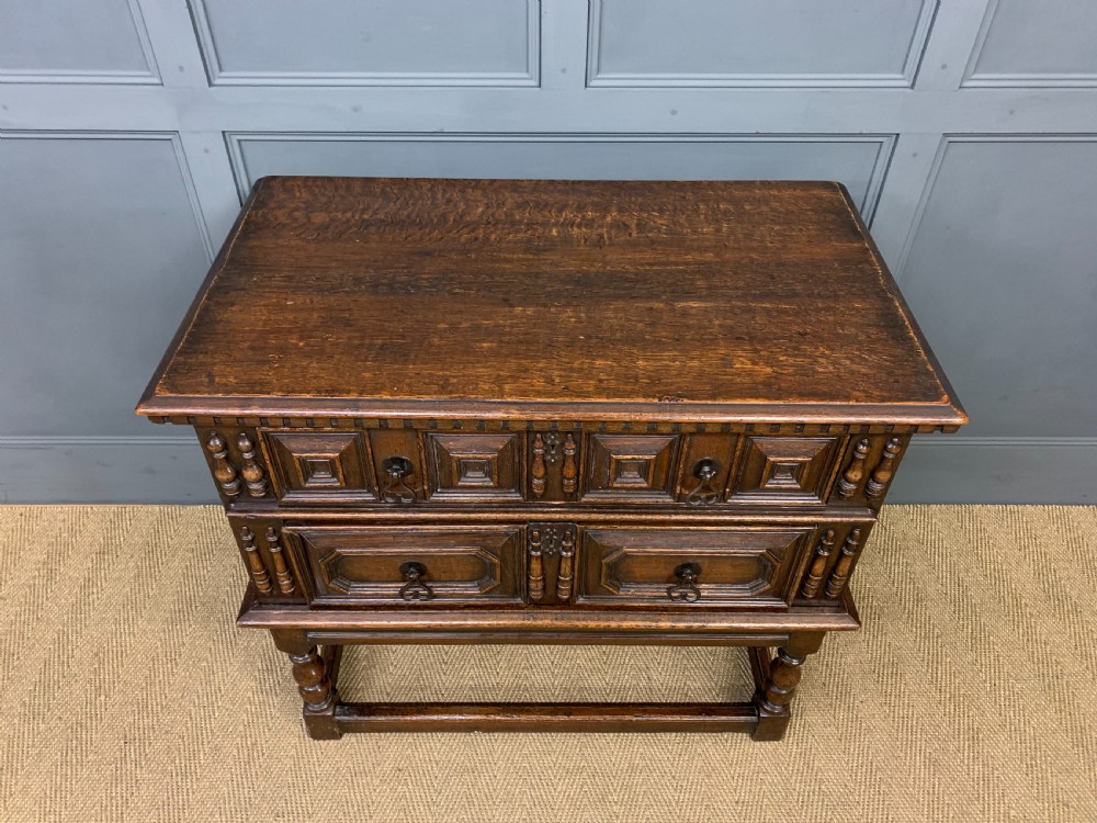 19th Century Oak Chest on Stand View II